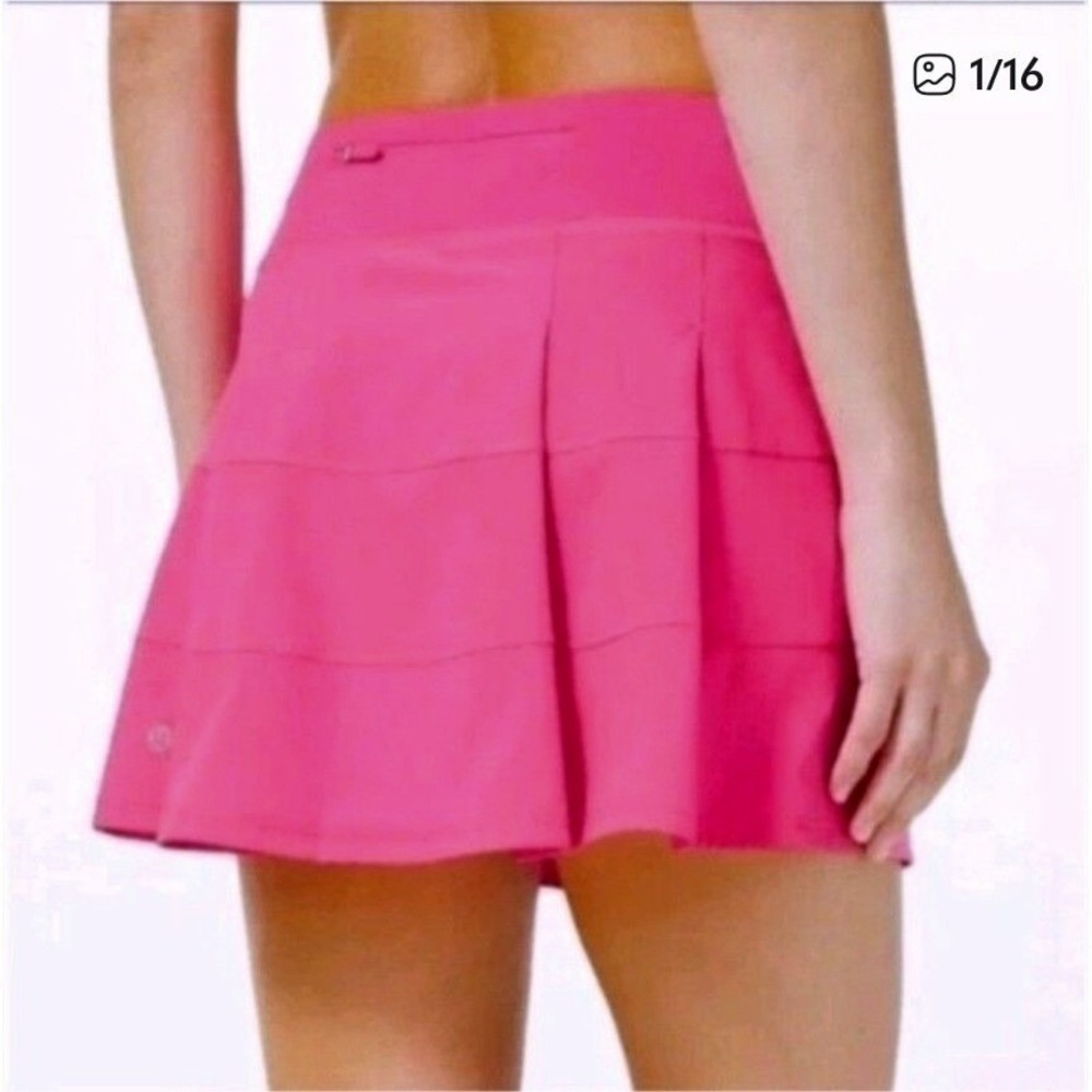 Lululemon Pace Rival Skirt Skort Sz 6 Tall Pink Pickleball Tennis Golf Run